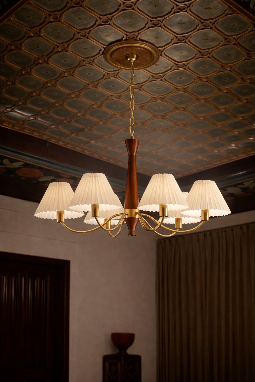 Open Storey dining interior — brass and oak dining room